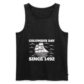 Christopher Columbus - Männer Premium Bio Tank Top - Schwarz - Vorne - Michal (187cm)