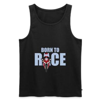 motorcycle - Men's Premium Organic Tank Top - black - Front - Michal (187cm)