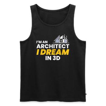 Architect 3D Dream Construction Architecture Funny - Men's Premium Organic Tank Top - black - Front - AI Model Male 178 light (178cm)