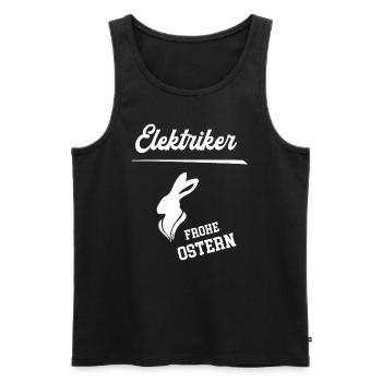 Elektriker Frohe Ostern Elektrik Meister Kollege - Männer Premium Bio Tank Top - Schwarz - Vorne - Michal (187cm)