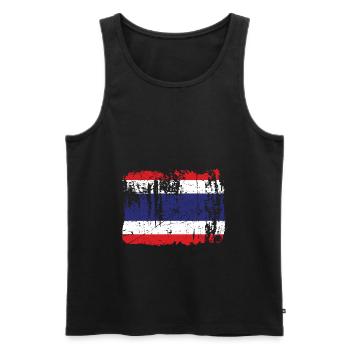 Thailand - Männer Premium Bio Tank Top - Schwarz - Vorne - Michal (187cm)