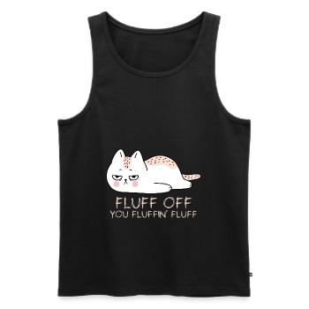 Cat - Men's Premium Organic Tank Top - black - Front - AI Model Male 178 light (178cm)