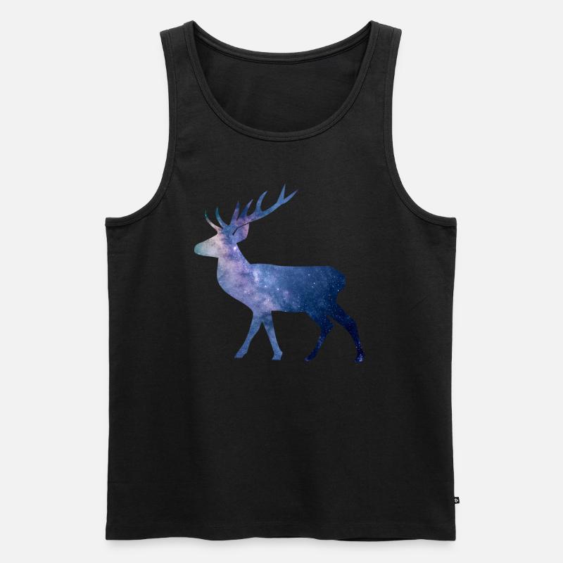 Deer Starlight - Männer Premium Bio Tank Top - Schwarz