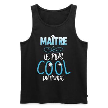 Maitre D'Ecole Cool Cadeau Des Elèves - Débardeur bio Premium Homme - noir - Devant - Michal (187cm)