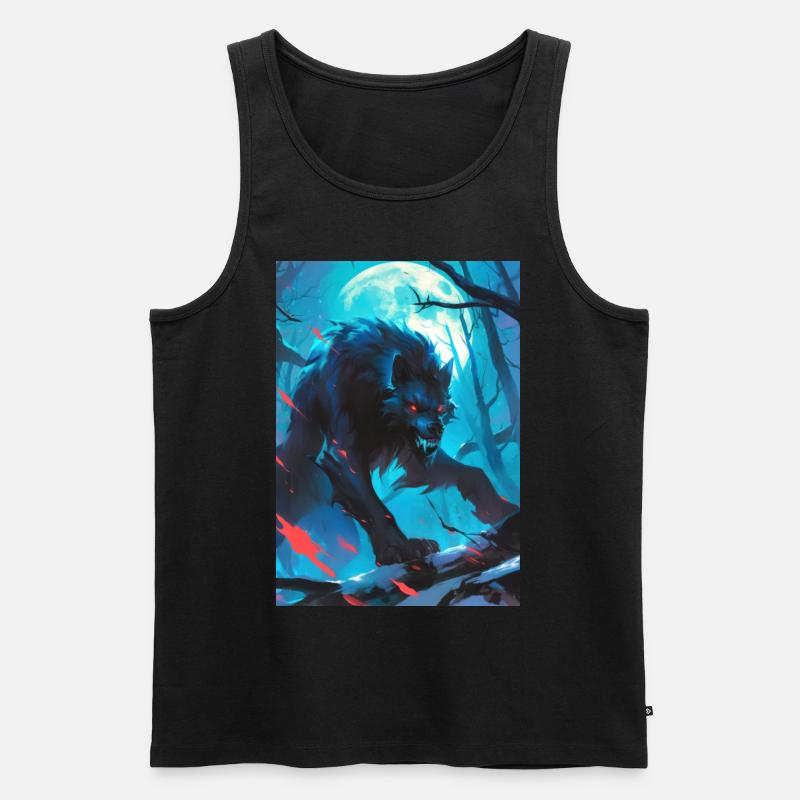 Werewolf Werwolf - Männer Premium Bio Tank Top - Schwarz