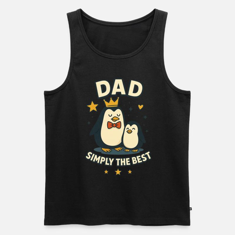 Papa, einfach der Beste - Männer Premium Bio Tank Top - Schwarz