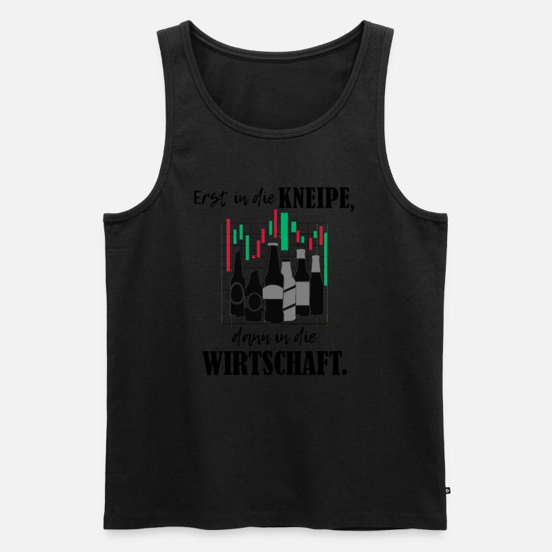 Erst Kneipe, dann Wirtschaft BWL-Studium - Männer Premium Bio Tank Top - undefined