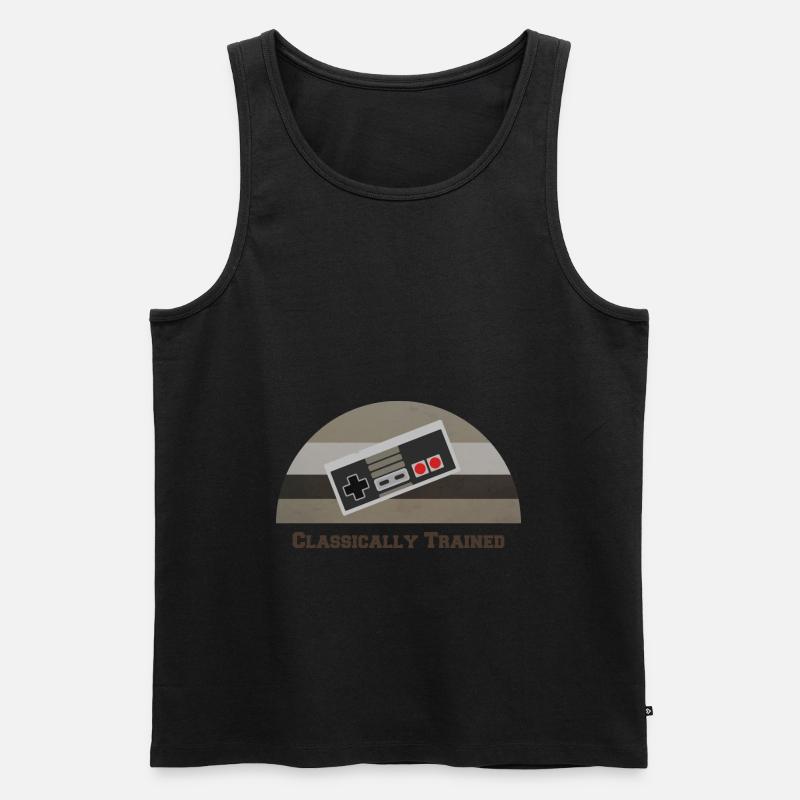 Classically trained Retro Gaming - Männer Premium Bio Tank Top - Schwarz