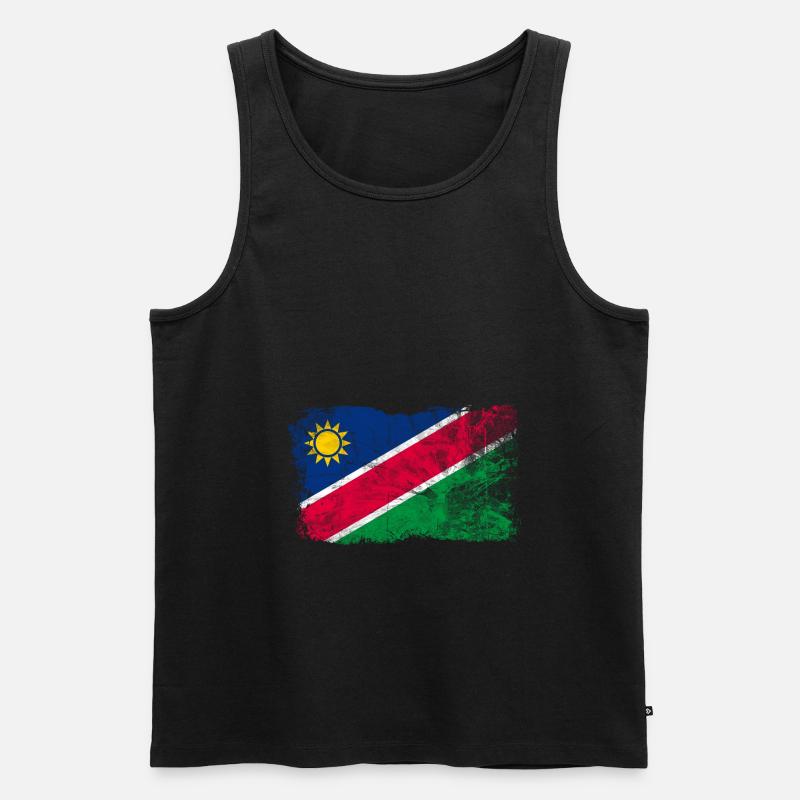 Namibia - Männer Premium Bio Tank Top - Schwarz
