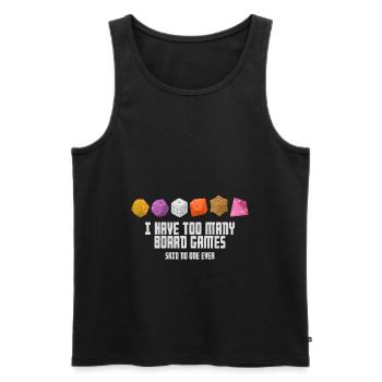 board game - Men's Premium Organic Tank Top - black - Front - AI Model Male 178 light (178cm)
