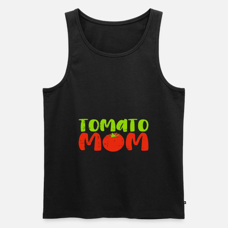 Tomate - Männer Premium Bio Tank Top - Schwarz