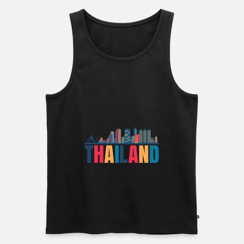 Thailand - Männer Premium Bio Tank Top - Schwarz