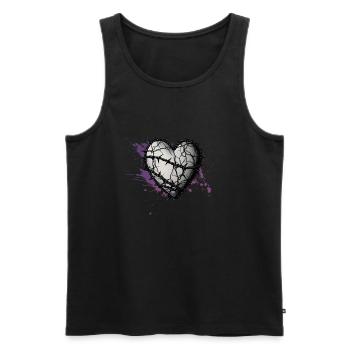 Corazón Espinado 01 - Men's Premium Organic Tank Top - black - Front - AI Model Male 178 light (178cm)