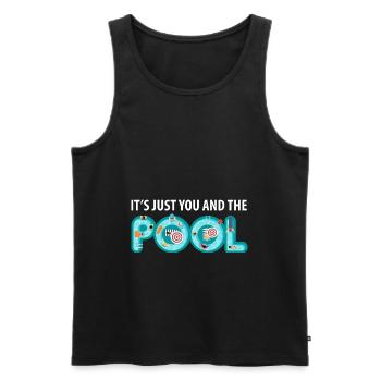 Natation Natation Natation Shirt Natation Gesc - Débardeur bio Premium Homme - noir - Devant - Michal (187cm)