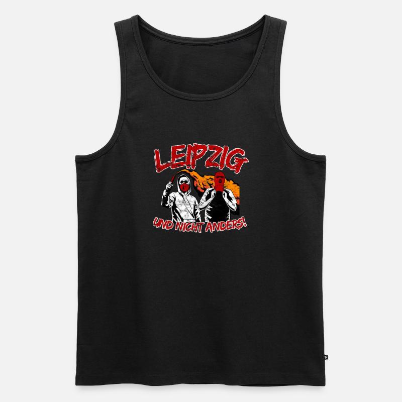Leipzig und nicht anders UPDATE - Männer Premium Bio Tank Top - Schwarz