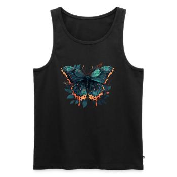 Butterfly Nature - Men's Premium Organic Tank Top - black - Front - AI Model Male 178 light (178cm)