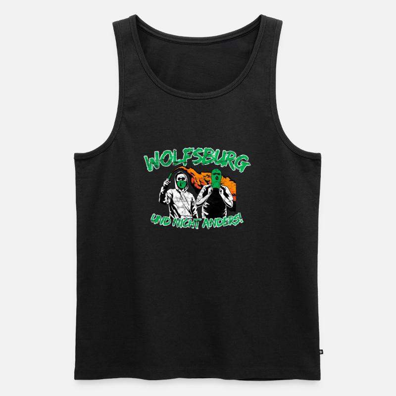 Wolfsburg und nicht anders UPDATE - Männer Premium Bio Tank Top - Schwarz