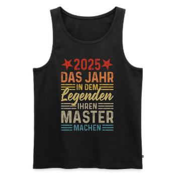 2025 Das Jahr in dem Legenden ihren Master machen - Männer Premium Bio Tank Top - Schwarz - Vorne - Michal (187cm)