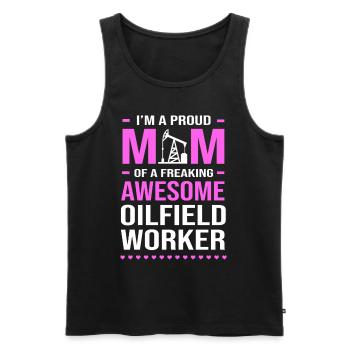 Oil Field Wife Oil Rig Oil Rig - Men's Premium Organic Tank Top - black - Front - Michal (187cm)