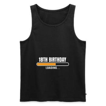18th birthday - Men's Premium Organic Tank Top - black - Front - Michal (187cm)