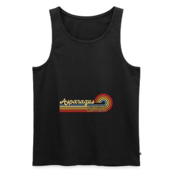 Spargel - Männer Premium Bio Tank Top - Schwarz - Vorne - AI Model Male 178 light (178cm)
