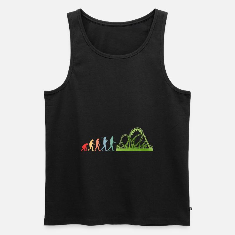 Achterbahn - Männer Premium Bio Tank Top - Schwarz