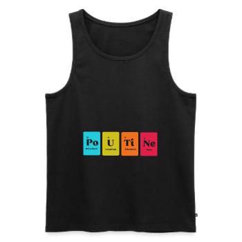 Kanadische Poutine Pommes Frites Mittagessen - Männer Premium Bio Tank Top - Schwarz - Vorne - Michal (187cm)