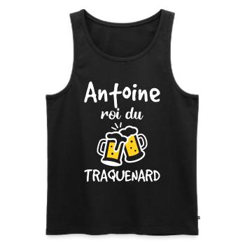 Antoine Roi Du Traquenard - Humour De Antoine - Débardeur bio Premium Homme - noir - Devant - Michal (187cm)