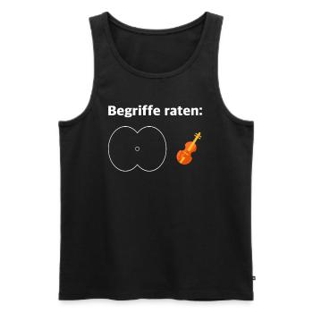 Befriffe raten | Arschgeige, lustige Bilder - Männer Premium Bio Tank Top - Schwarz - Vorne - Michal (187cm)