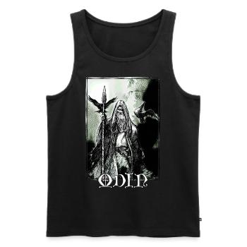 Odin des randonneurs - Débardeur bio Premium Homme - noir - Devant - AI Model Male 178 light (178cm)