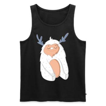 yeti - Men's Premium Organic Tank Top - black - Front - AI Model Male 178 light (178cm)