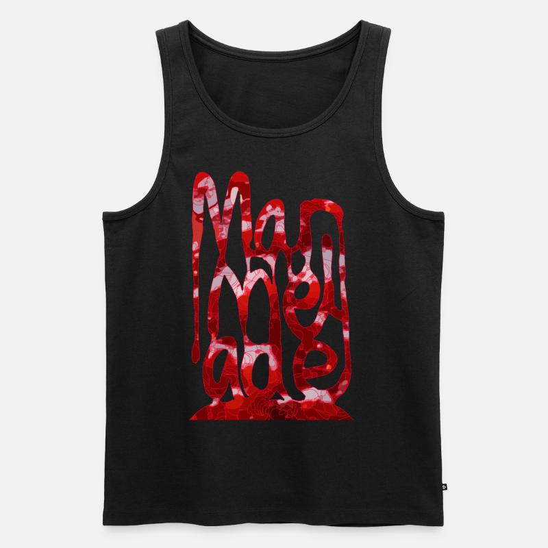 Marmelade Erdbeere - Männer Premium Bio Tank Top - Schwarz