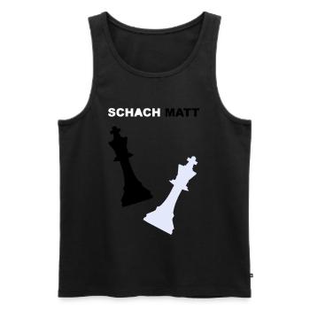 Schach - Männer Premium Bio Tank Top - Schwarz - Vorne - AI Model Male 178 light (178cm)