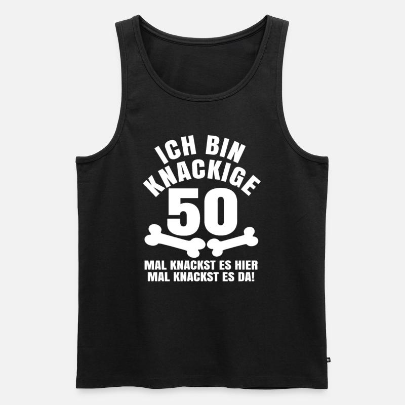Ich bin knackige 50 - Männer Premium Bio Tank Top - Schwarz