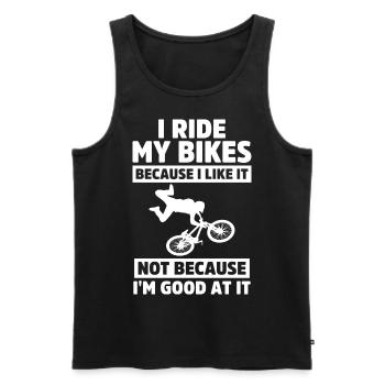 Mountain Bike Mtb Downhill Bike Cyclist Biker - Men's Premium Organic Tank Top - black - Front - Michal (187cm)