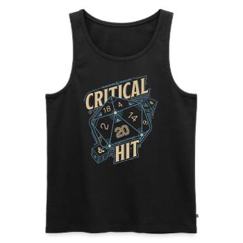 Dungeons And Dragons D20 Cube Critical Hit - Débardeur bio Premium Homme - noir - Devant - AI Model Male 178 light (178cm)
