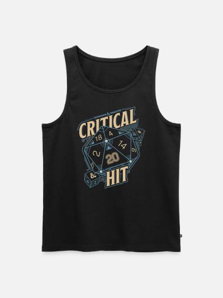 Dungeons And Dragons D20 Cube Critical Hit - Men's Premium Organic Tank Top - black