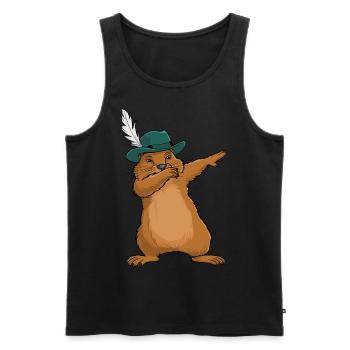Murmeltier für einen Murmeltier Liebhaber - Männer Premium Bio Tank Top - Schwarz - Vorne - Michal (187cm)