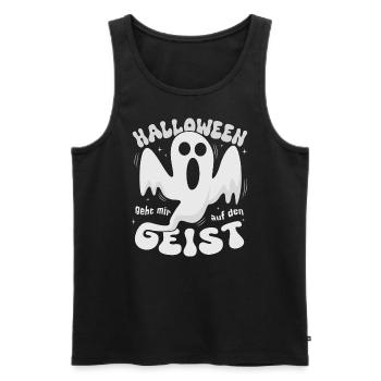 Halloween Spruch Geist, lustiges Statement Design - Männer Premium Bio Tank Top - Schwarz - Vorne - AI Model Male 178 light (178cm)