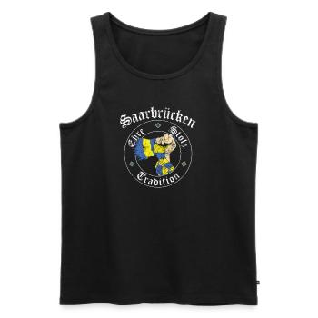 Saarbrücken Ehre Stolz Tradition No II - Männer Premium Bio Tank Top - Schwarz - Vorne - Michal (187cm)