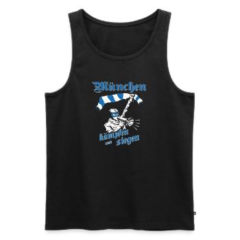 München I kämpfen und siegen No II - Männer Premium Bio Tank Top - Schwarz - Vorne - Michal (187cm)
