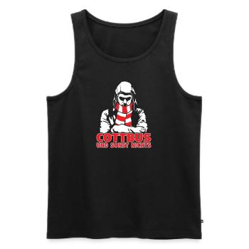 Cottbus und sonst nichts - Männer Premium Bio Tank Top - Schwarz - Vorne - Michal (187cm)
