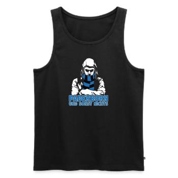 Paderborn und sonst nichts - Männer Premium Bio Tank Top - Schwarz - Vorne - Michal (187cm)