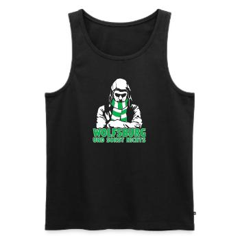Wolfsburg und sonst nichts - Männer Premium Bio Tank Top - Schwarz - Vorne - Michal (187cm)
