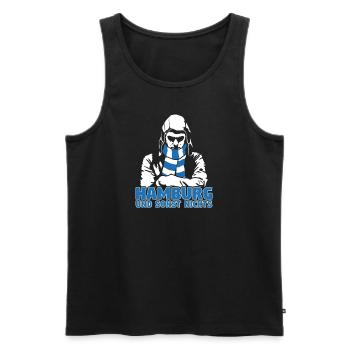 Hamburg und sonst nichts - Männer Premium Bio Tank Top - Schwarz - Vorne - Michal (187cm)