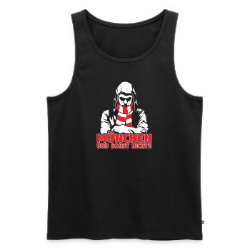 München und sonst nichts - Männer Premium Bio Tank Top - Schwarz - Vorne - Michal (187cm)