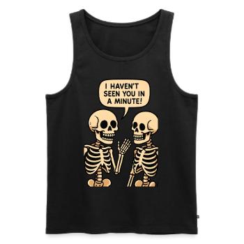 Je ne t’ai pas vu depuis une minute (Skeleton) - Débardeur bio Premium Homme - noir - Devant - Michal (187cm)