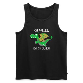 Süßer Drache Kinder Geschenk Kleinkinder Drachen - Männer Premium Bio Tank Top - Schwarz - Vorne - Michal (187cm)