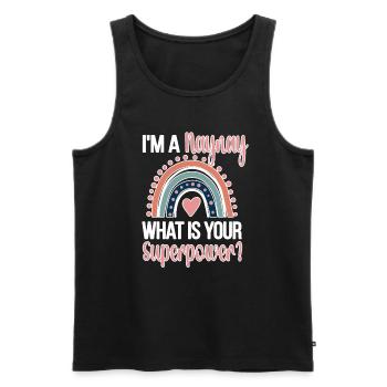 Naynay Oma Muttertagsgeschenk Naynay Großmutter - Männer Premium Bio Tank Top - Schwarz - Vorne - Michal (187cm)