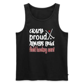Stolze Feldhockey-Tante Feldhockeyspieler Tante - Männer Premium Bio Tank Top - Schwarz - Vorne - Michal (187cm)
